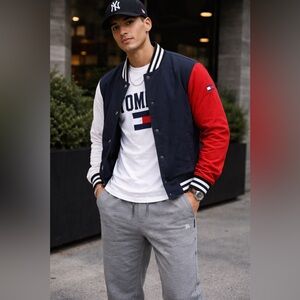 Tommy Hilfiger Varsity-Style Men’s Jacket • Gently Worn 🧥